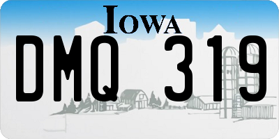 IA license plate DMQ319
