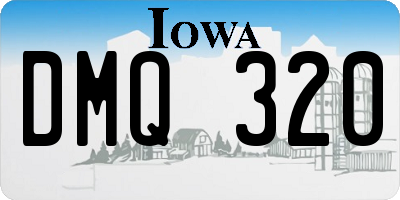 IA license plate DMQ320