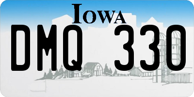 IA license plate DMQ330