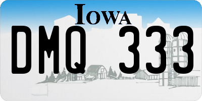 IA license plate DMQ333