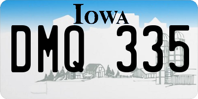 IA license plate DMQ335