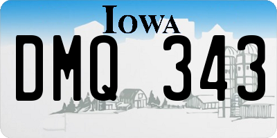 IA license plate DMQ343