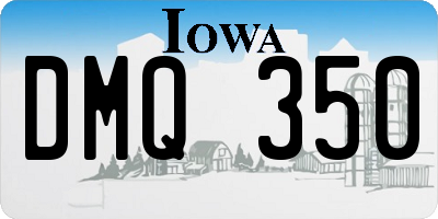IA license plate DMQ350