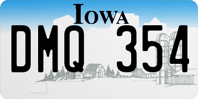 IA license plate DMQ354