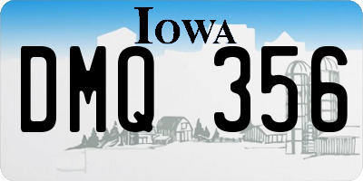 IA license plate DMQ356