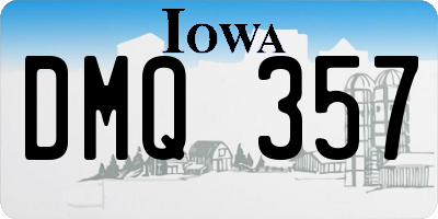 IA license plate DMQ357