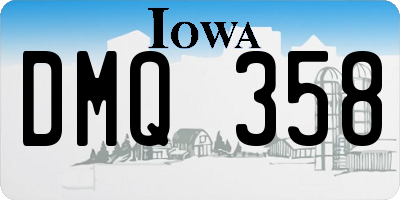 IA license plate DMQ358