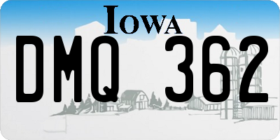 IA license plate DMQ362