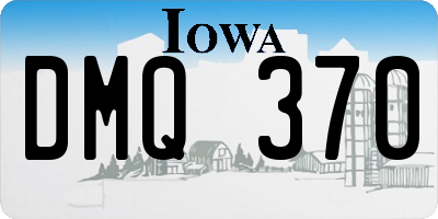 IA license plate DMQ370