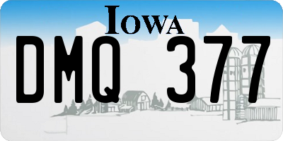 IA license plate DMQ377