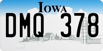 IA license plate DMQ378