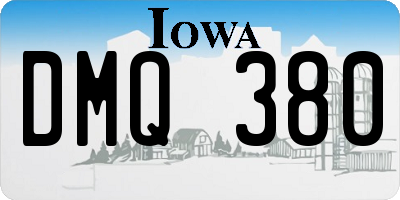IA license plate DMQ380