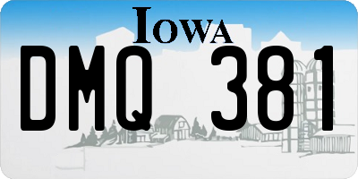 IA license plate DMQ381