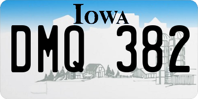 IA license plate DMQ382