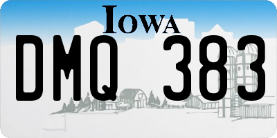 IA license plate DMQ383