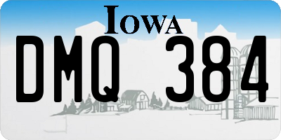 IA license plate DMQ384
