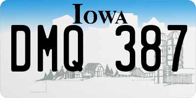IA license plate DMQ387