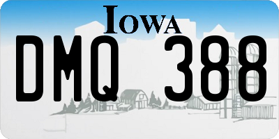 IA license plate DMQ388