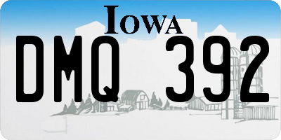 IA license plate DMQ392