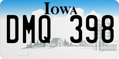 IA license plate DMQ398