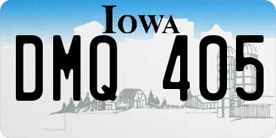 IA license plate DMQ405