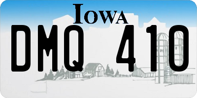 IA license plate DMQ410