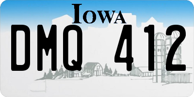 IA license plate DMQ412