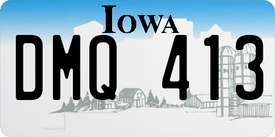 IA license plate DMQ413