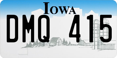 IA license plate DMQ415