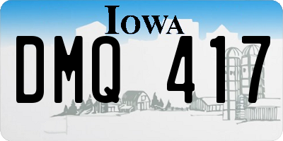 IA license plate DMQ417