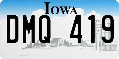 IA license plate DMQ419