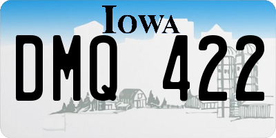IA license plate DMQ422