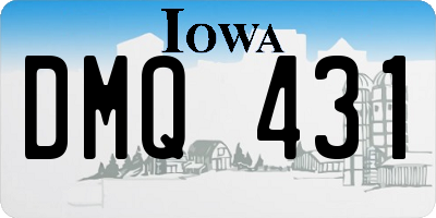 IA license plate DMQ431