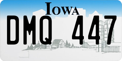 IA license plate DMQ447