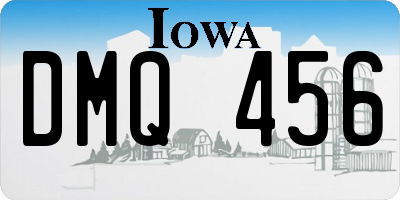 IA license plate DMQ456