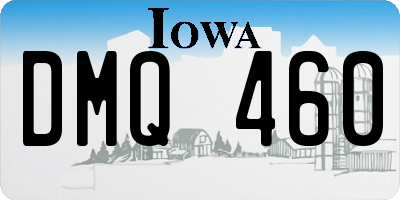IA license plate DMQ460