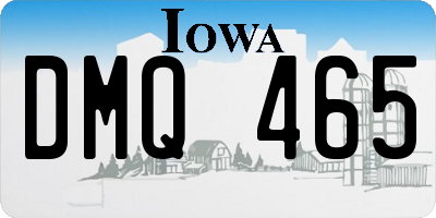 IA license plate DMQ465