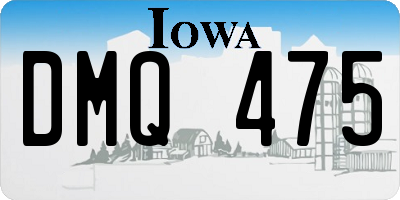 IA license plate DMQ475