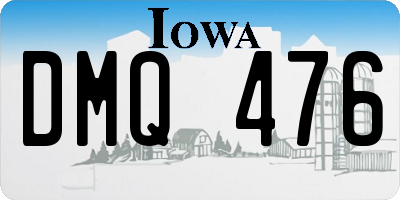 IA license plate DMQ476