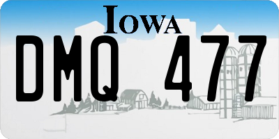 IA license plate DMQ477