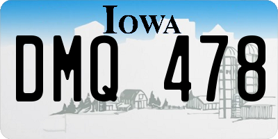 IA license plate DMQ478