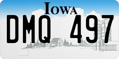IA license plate DMQ497