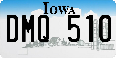 IA license plate DMQ510
