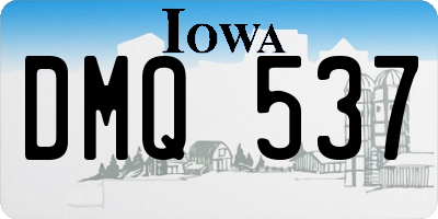 IA license plate DMQ537