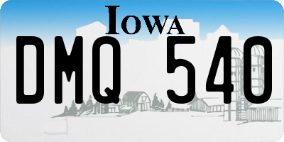 IA license plate DMQ540