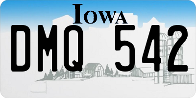 IA license plate DMQ542