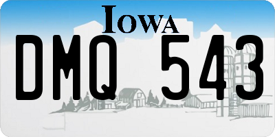 IA license plate DMQ543