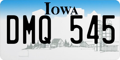 IA license plate DMQ545