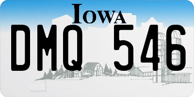 IA license plate DMQ546