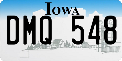 IA license plate DMQ548